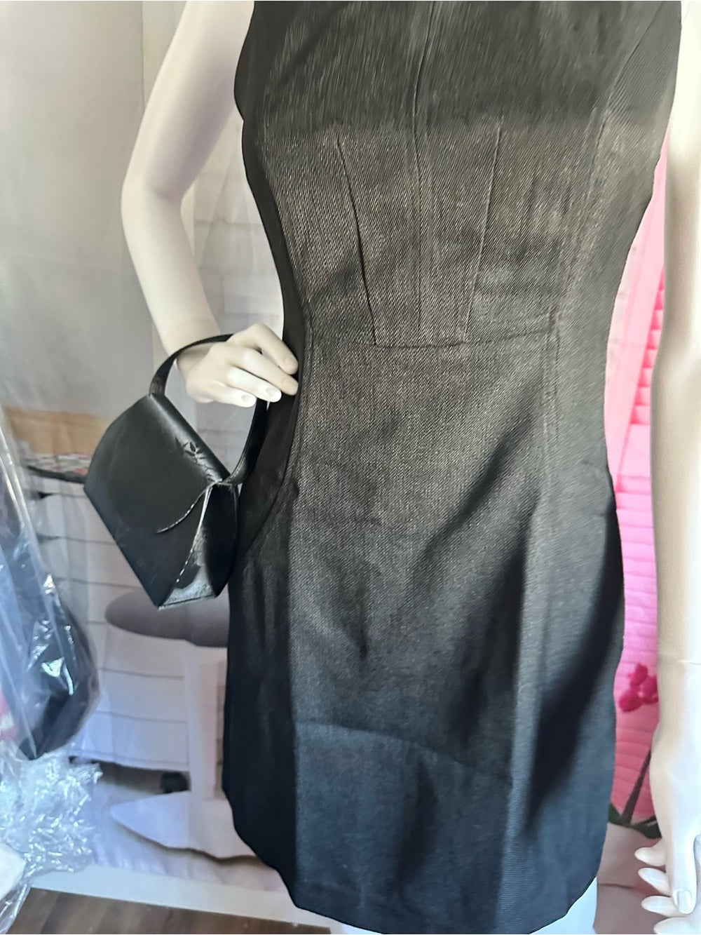 The Limited Black Sleeveless Midi Sheath Dress