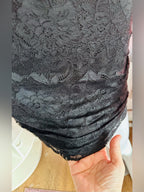 GUESS Black Floral Lace Corset Bodycon Mini Dress