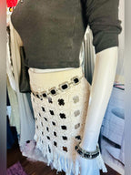 Le Superbe Gypset Crochet Mirrored Mini Skirt