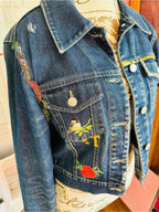 Vintage Paris Blues Embroidered Denim Jacket