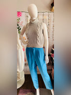A New Day Blue Tapered Ankle Dress Pants Stretch