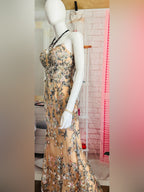 Mac Duggal Embroidered Floral Trumpet Gown