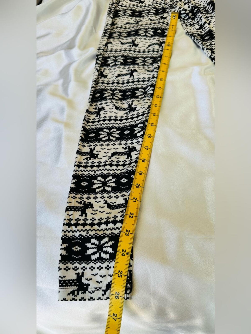 Always Black & White Fair Isle Pattern Leggings