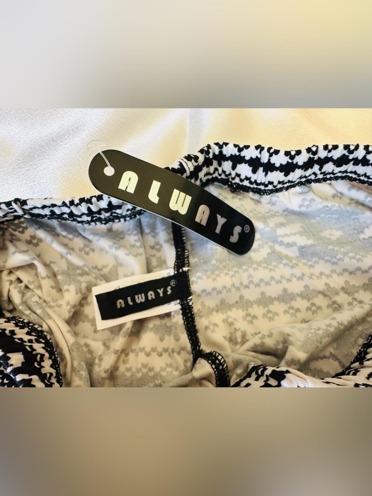 Always Black & White Fair Isle Pattern Leggings