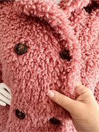 Topshop Blush Ami Borg Faux Fur Jacket
