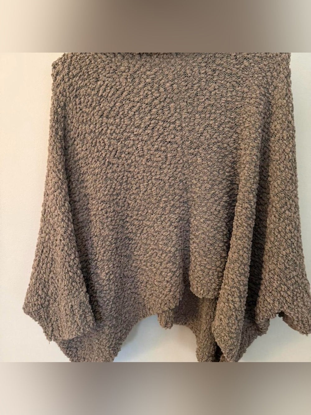 Generation K Popcorn Knit Cowl Neck Poncho Sweater