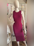 Forever 21 Berry Pink Ribbed Knit Bodycon Midi Dress NWT
