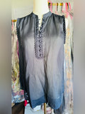 Ann Taylor Black Sheer Sleeveless Blouse
