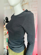 Everlane Long Sleeve Ribbed Crew Neck Top