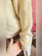 Z Supply Romnie Sweater Cream Textured Whipstitch Cozy Knit