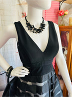 XSCAPE Black Fit & Flare Cocktail Dress