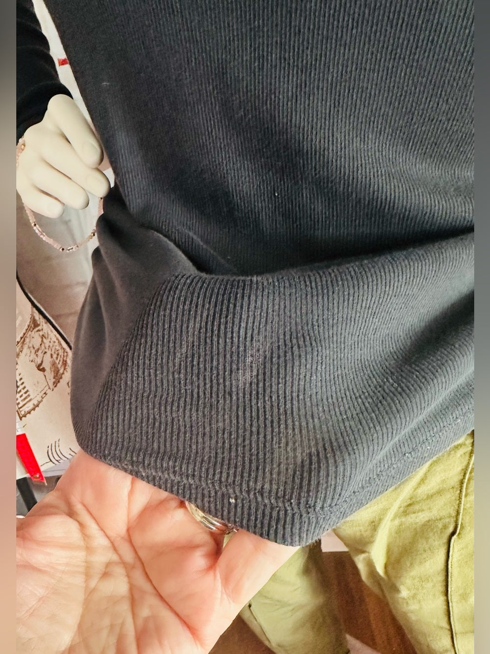 Everlane Long Sleeve Ribbed Crew Neck Top