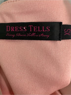 Dress Tells Dusty Rose Pink Belted A-Line Midi Dress