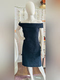 Lauren Ralph Lauren Navy Lace Off Shoulder Sheath Dress