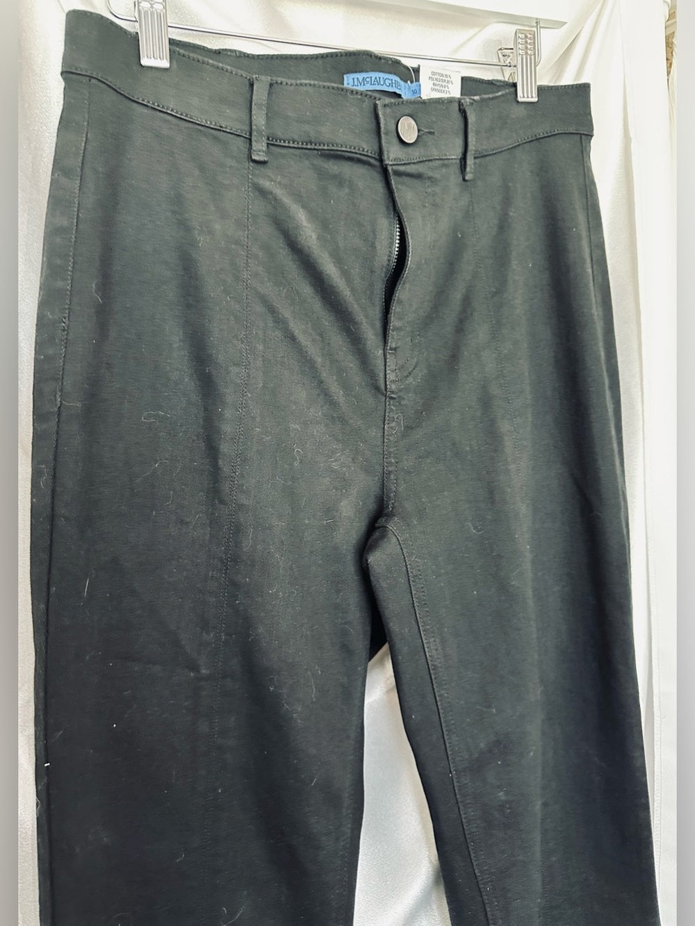 J. McLaughlin Rainey Black Jeans Front Slit Pants Size 10 NWT