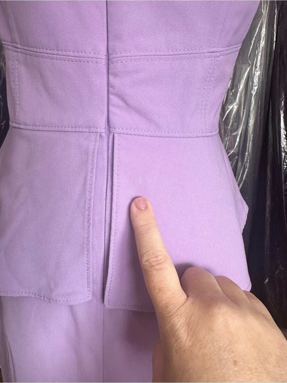 White House Black Market Lavender Peplum Sheath Dress