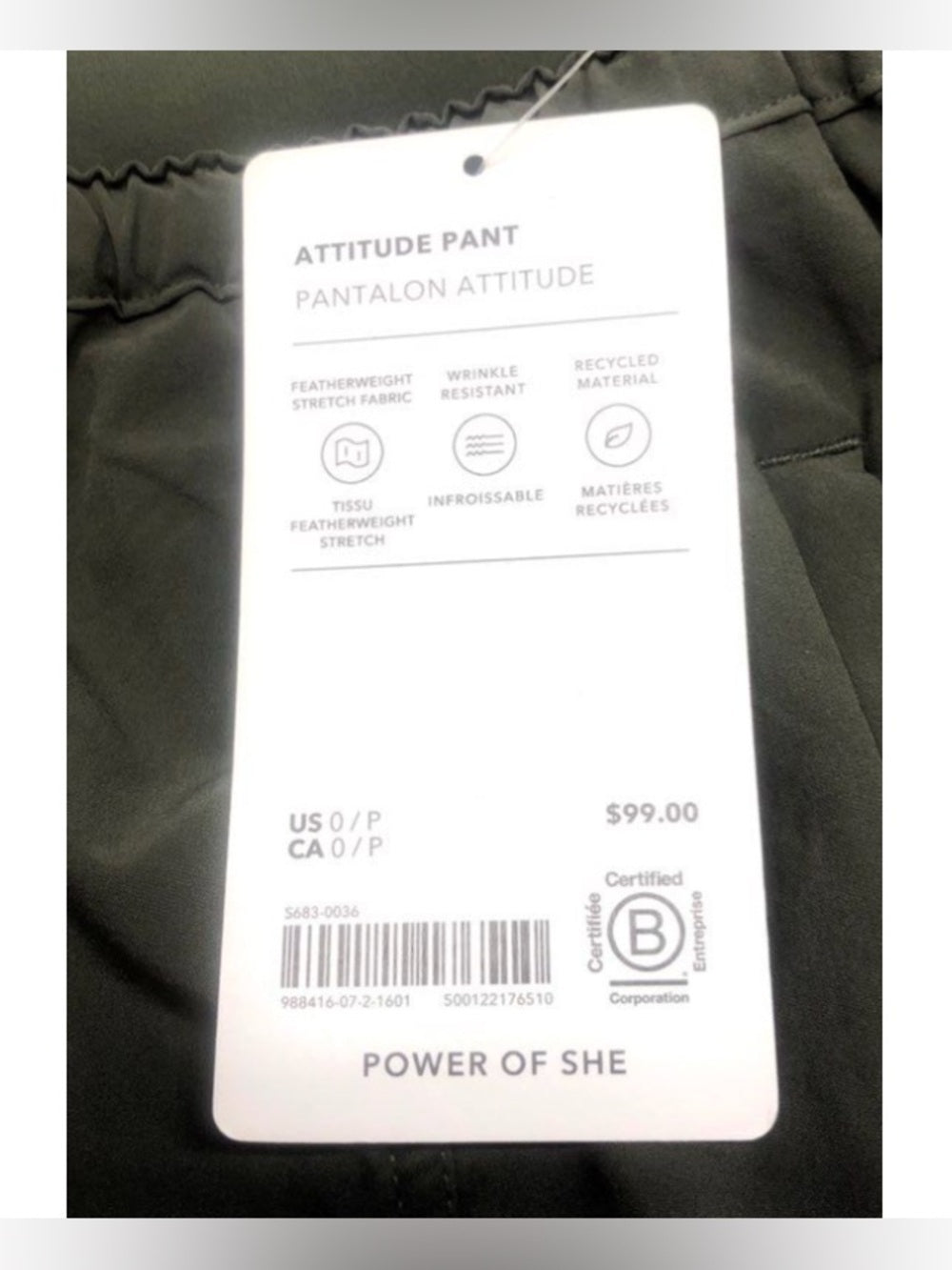 Olive Green Featherweight Stretch Joggers