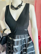 XSCAPE Black Fit & Flare Cocktail Dress