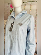 New Balance Blue Fleece Lined Hooded Windbreaker Jacket