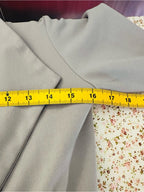 New Look Gray Waterfall Belted Wrap Trench Coat US 4 NWOT
