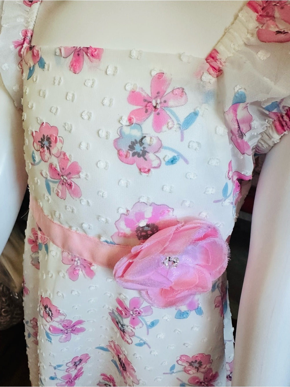 Blueberi Boulevard Girls Floral Party Dress