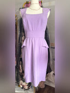 White House Black Market Lavender Peplum Sheath Dress