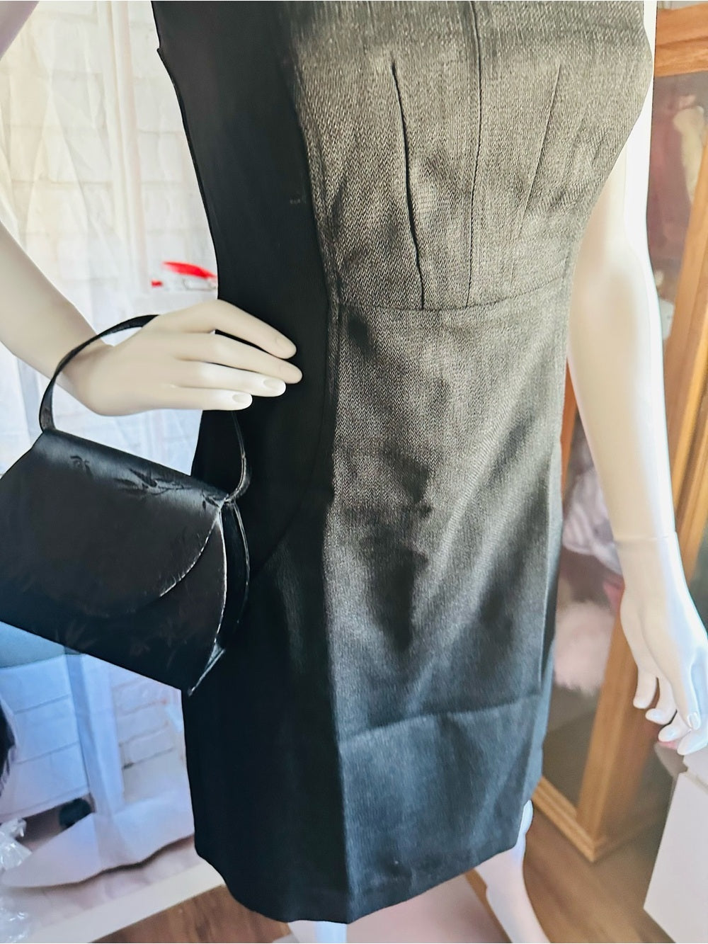 The Limited Black Sleeveless Midi Sheath Dress