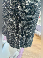 Banana Republic Italian Tweed Cotton Wool Pencil Skirt Black White
