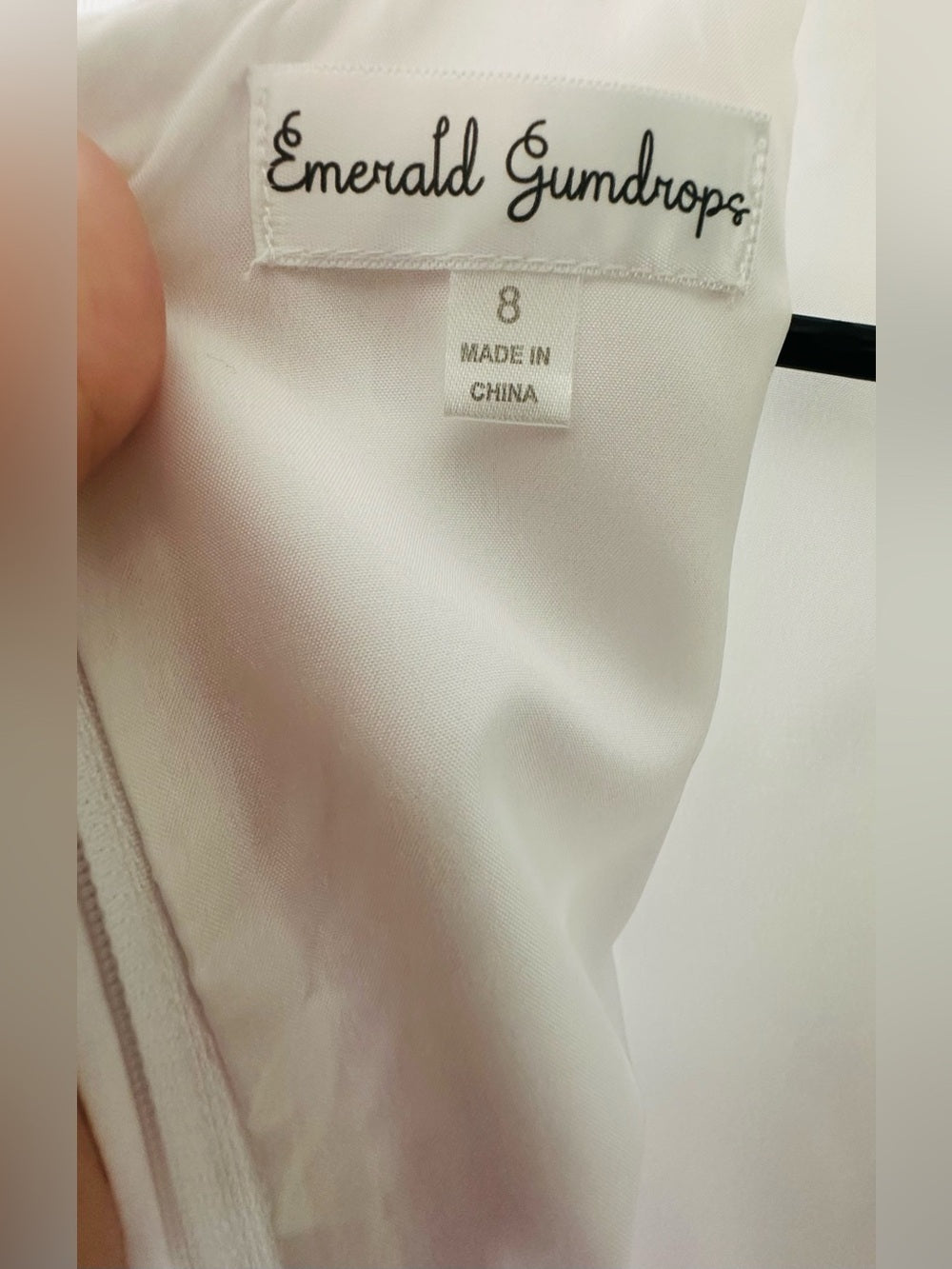 Emerald Gumdrops White Chiffon Lace Formal Dress