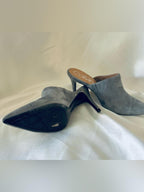 Calvin Klein Grecia Suede Mule Heels