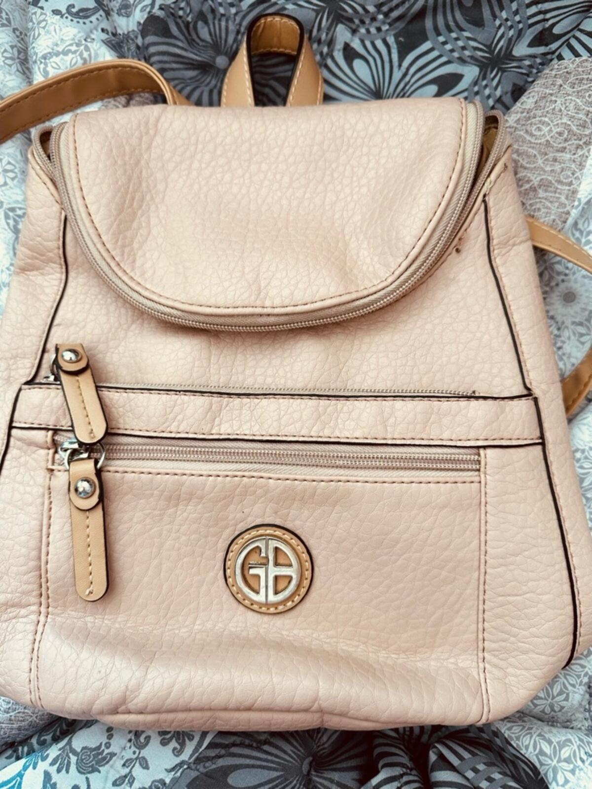Giani Bernini Blush Pink Pebbled PVC Backpack