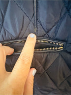 Palomares Navy Quilted Faux Fur Lined Puffer Vest NWT