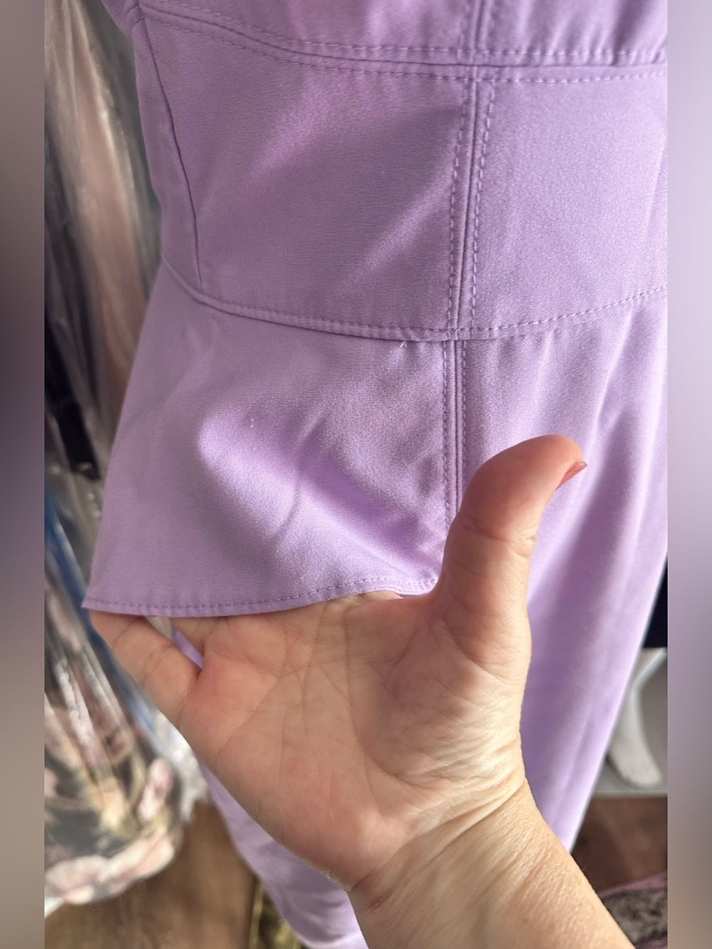 White House Black Market Lavender Peplum Sheath Dress