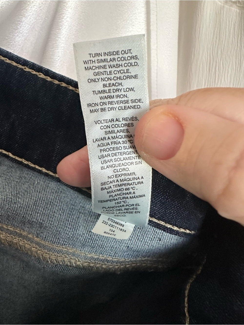 Chico’s Straight Leg Jeans Dark Wash Stretch 0.5 Short US 6