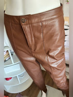 Forever 21 Faux Leather Split-Hem Pants