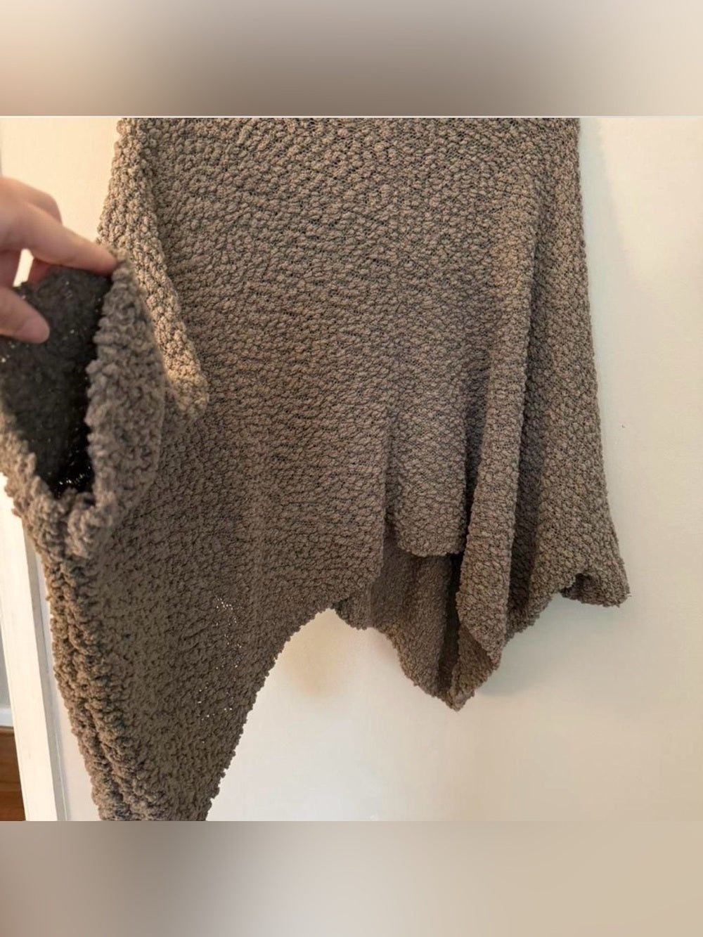 Generation K Popcorn Knit Cowl Neck Poncho Sweater