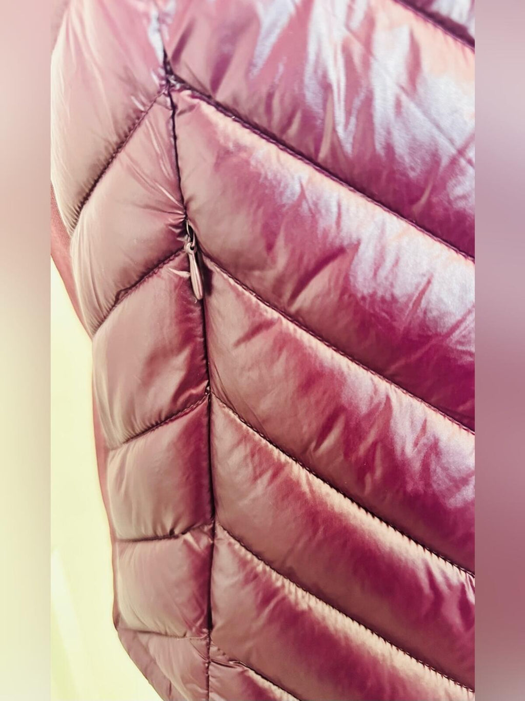 Calvin Klein Quilted Puffer Vest in Plum