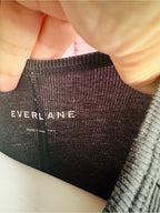 Everlane Long Sleeve Ribbed Crew Neck Top