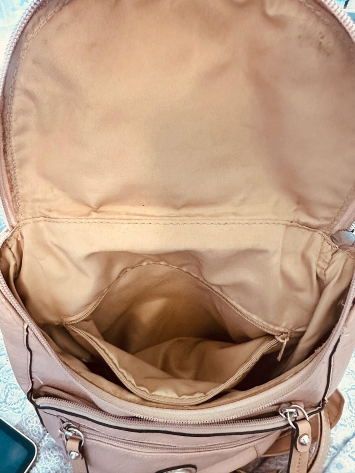Giani Bernini Blush Pink Pebbled PVC Backpack