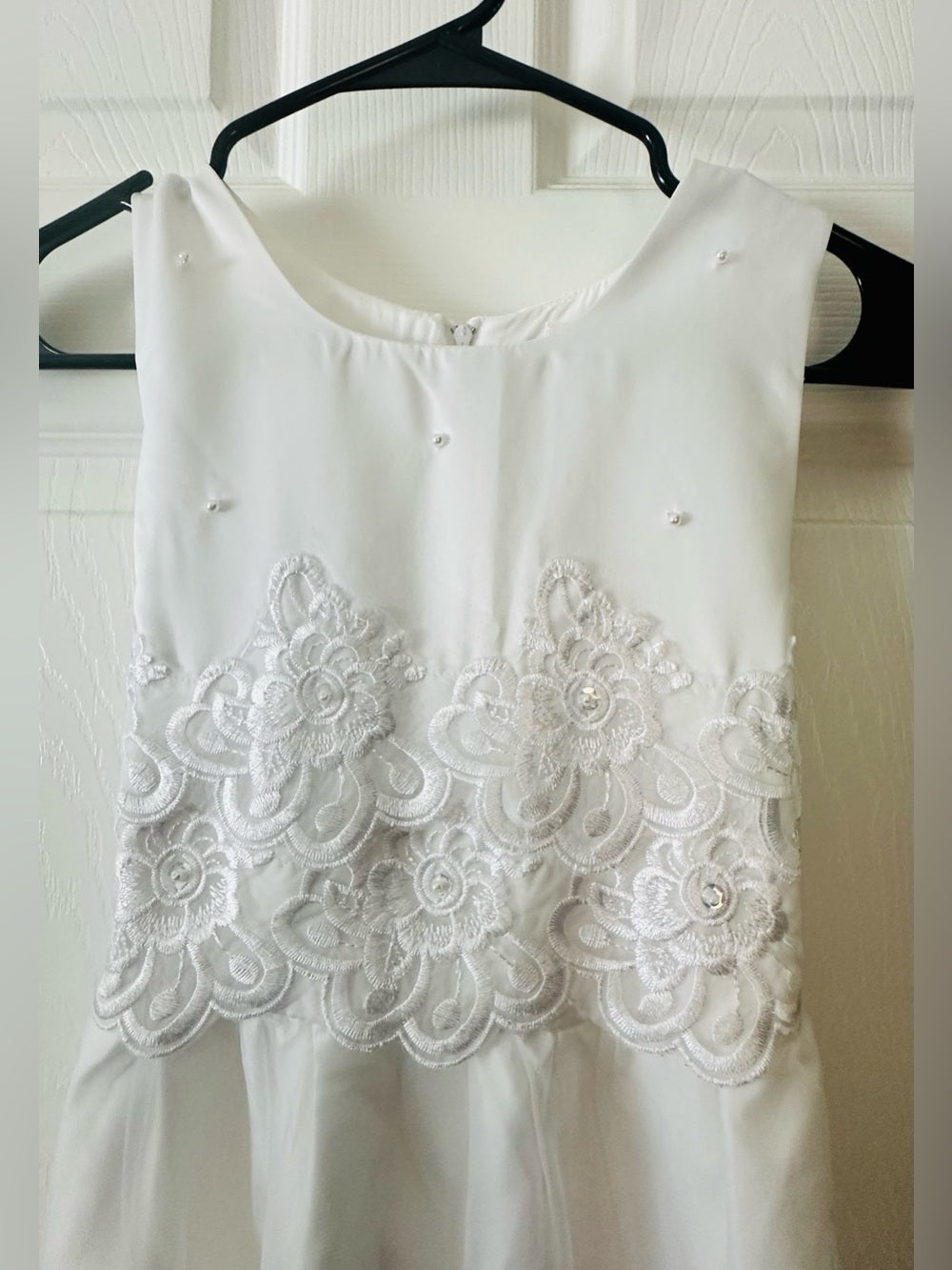 Emerald Gumdrops White Chiffon Lace Formal Dress