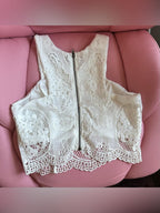 Lulu's White Lace Crochet Crop Top