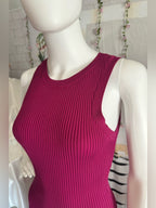 Forever 21 Berry Pink Ribbed Knit Bodycon Midi Dress NWT