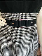 White House Black Market Black & White Houndstooth Sheath Dress