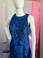 Alexia Admor Blue Guipure Lace Sheath Dress