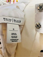 White House Black Market White Floral Halter Camisole with Blue & Yellow Print