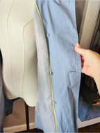 Calvin Klein Light Blue Belted Double Breasted Trench Coat