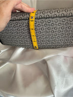 GUESS Los Angeles Black Gray G Logo Monogram Satchel Shoulder Bag