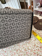GUESS Los Angeles Black Gray G Logo Monogram Satchel Shoulder Bag