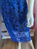 Alexia Admor Blue Guipure Lace Sheath Dress