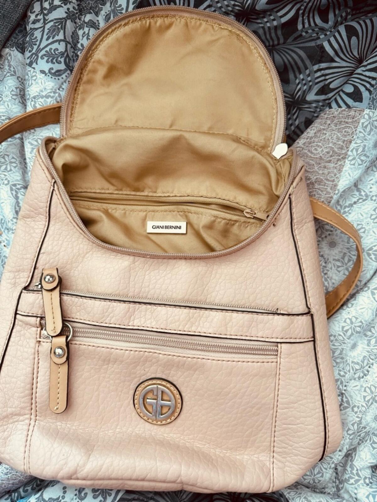 Giani Bernini Blush Pink Pebbled PVC Backpack
